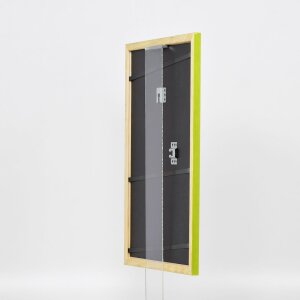 Efektní dřevěný rám profil 89 zelený 23x70 cm antireflexní sklo