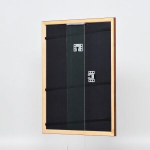 Efektní dřevěný rám profil 89 tmavě hnědý 25x50 cm antireflexní sklo