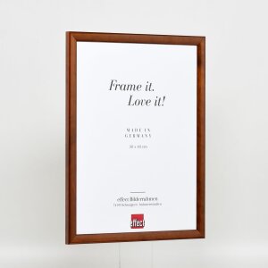 Efektní dřevěný rám profil 89 tmavě hnědý 25x50 cm antireflexní sklo