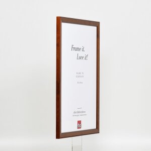 Efektní dřevěný rám profil 89 tmavě hnědý 25x50 cm antireflexní sklo