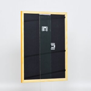 Efektní dřevěný rám profil 89 světle hnědý 25x60 cm antireflexní sklo