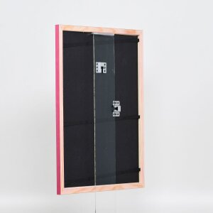 Efektní dřevěný rámový profil 89 fialový 25x80 cm antireflexní sklo