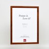 Efektní dřevěný rám profil 89 tmavě hnědý 25x80 cm antireflexní sklo