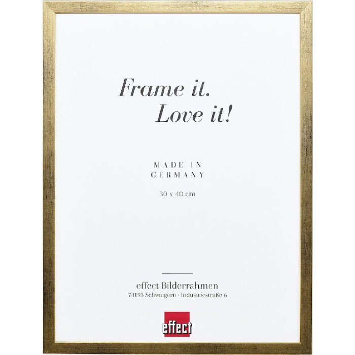 Effect Dřevěný rámeček zlatý 27x48 cm s antireflexním sklem