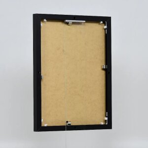Hliníkový obrazový rám Quadro 18x27 cm s černým akrylovým sklem s efektem