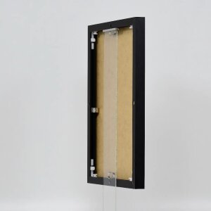 Hliníkový obrazový rám Quadro 25x60 cm s černým akrylovým sklem MDF zadní panel