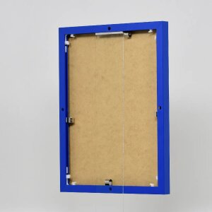 Hliníkový obrazový rám Quadro 27x48 cm s modrým akrylovým sklem s efektem