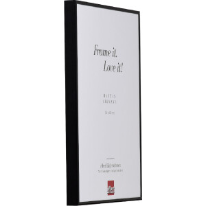 Hliníkový obrazový rám Quadro 27x48 cm s černým akrylovým sklem s vysokým leskem