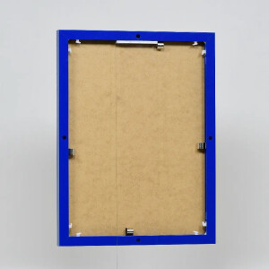 Hliníkový obrazový rám Quadro 14,8x21 cm s modrým akrylovým sklem s efektem