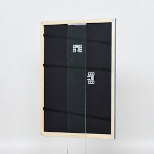 Efektní dřevěný rámový profil 32 šedomodrý 13x13 cm akrylové sklo