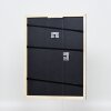 Efektní dřevěný rámový profil 32 šedomodré akrylové sklo 20x20 cm