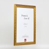 Efektní dřevěný barokní rám profil 37 antické zlato 10x15 cm akrylové sklo