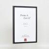 Efektní rám na obrazy z masivního dřeva profil 39 černý 10x10 cm akrylové sklo