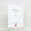 Efektní rám na obrazy z masivního dřeva profil 39 bílý 14,8x21 cm akrylové sklo