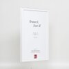 Efektní rám na obrazy z masivního dřeva profil 39 bílý 14,8x21 cm akrylové sklo