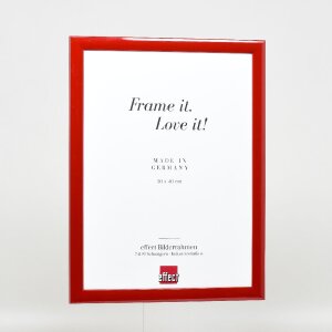 effect Dřevěný rámeček na obraz Profil 43 červený lesklý