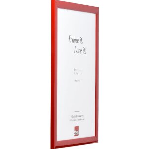 Effect Dřevěný rámeček na obraz Profil 43 červený lesklý 25x50 cm umělý sklo