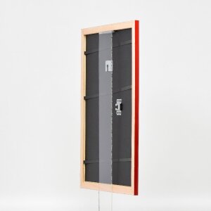 effect Dřevěný rámeček na obraz Profil 43 červený lesklý 35x100 cm