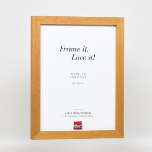 Dřevěný rám na obrazy s efektem profil 52 v barvě dubu 45x80 cm umělecké sklo