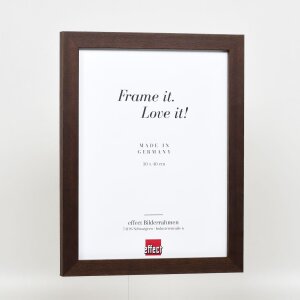 Efektní dřevěný obrazový rám profil 52 tmavě hnědý 59,4x84,1 cm umělecké sklo