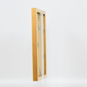 Efektní dřevěný obrazový rám profil 52 v barvě dubu 59,4x84,1 cm umělecké sklo