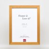 Dřevěný rám na obrazy s profilem 52 v barvě dubu 14,8x21 cm umělecké sklo