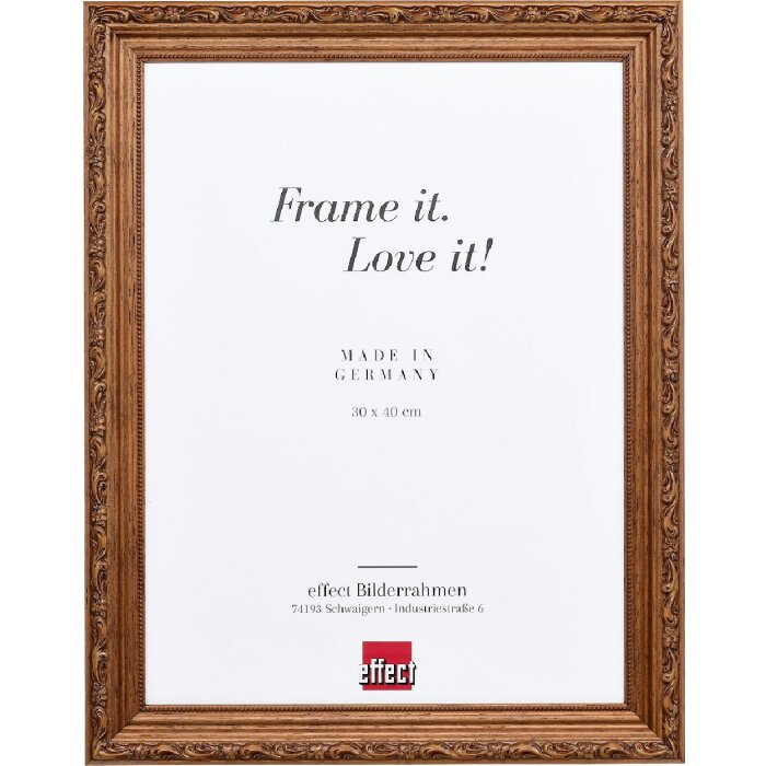 Effect Dřevěný rámeček barokní hnědý 50x70 cm