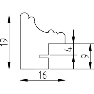 Effect Rám na obrazy dřevěný profil 66 antik stříbrný 24x30 cm s umělým sklem