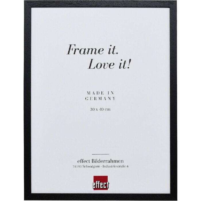 Effect Dřevěný rámeček s kostkovaným profilem černý 25x70 cm s umělým sklem