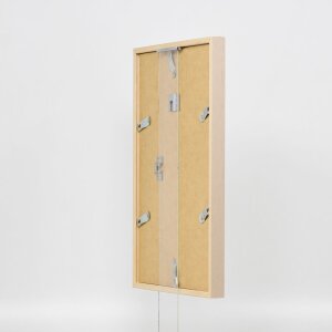 Efektní dřevěný rám profil 35 světle hnědý 20x28 cm normální sklo + distanční rámeček