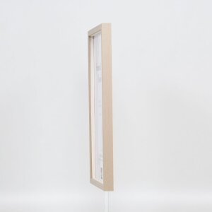 Efektní dřevěný rám profil 35 světle hnědý 20x28 cm normální sklo + distanční rámeček