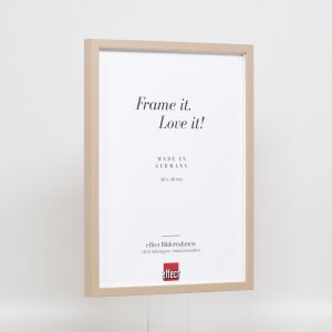 Efektní dřevěný rám profil 35 světle hnědý 20x28 cm normální sklo + distanční rámeček