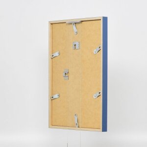 Efektní dřevěný rám profil 35 modrý 50x70 cm normální sklo + distanční rámeček