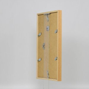 Efektní dřevěný rám profil 35 dub 10,5x14,8 cm normální sklo + distanční rámeček