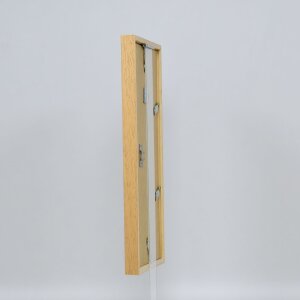 Efektní dřevěný rám profil 35 dub 10,5x14,8 cm normální sklo + distanční rámeček