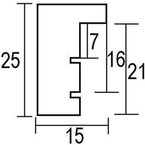 Efektní dřevěný rám profil 35 dub 10,5x14,8 cm normální sklo + distanční rámeček