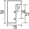 Efektní dřevěný rám profil 35 dub 10,5x14,8 cm normální sklo + distanční rámeček
