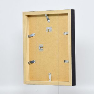Efektní dřevěný obrazový rám profil 55 černý 25x80 cm normální sklo + distanční lišta