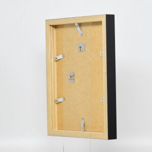 Efektní dřevěný obrazový rám profil 55 černý 10,5x14,8 cm normální sklo + distanční lišta