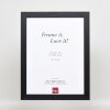 Efektní dřevěný obrazový rám profil 55 černý 30,5x91,5 cm normální sklo + distanční lišta