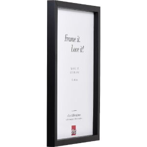 Effect Dřevěný rám profil 58 černý 13x13 cm s křížovým sklem a oddělovací lištou