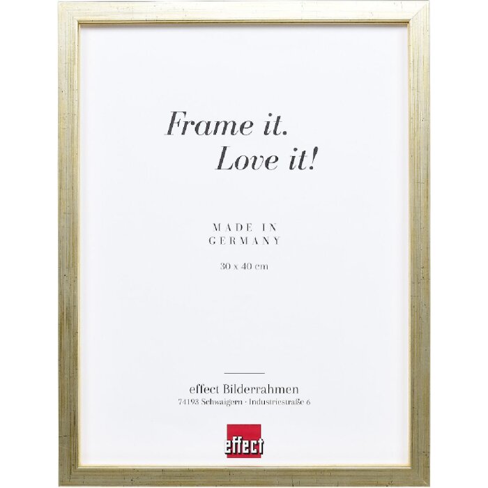 Effect Dřevěný rám s profilováním 58 antik stříbrná 40x60 cm s čistým sklem a oddělovací lištou