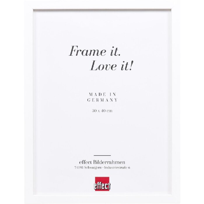 Effect dřevěný profilový rám 42x59,4 cm bílý s jasným sklem a oddělovací lištou