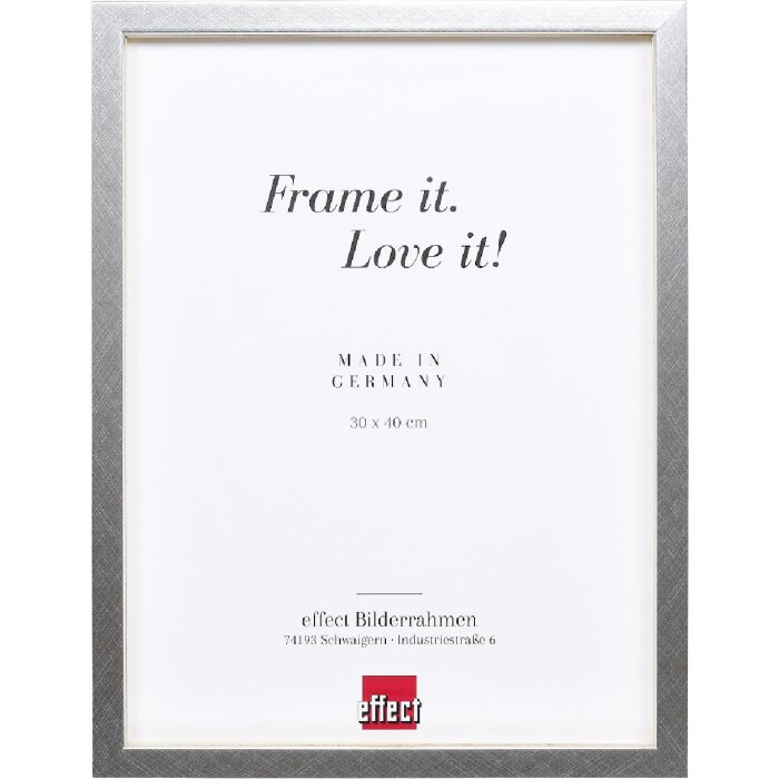 Effect Dřevěný rám Profil 58 stříbrný 60x90 cm s křižovatkovým sklem a oddělovací lištou