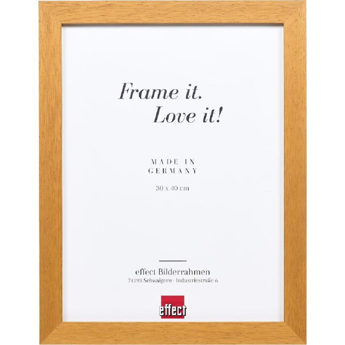 effect Zrcadlo na zeď Profil 52 v oříškové barvě 13x18 cm