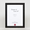 Efektní nástěnné zrcadlo dřevěný profil 94 černá 20x28 cm zrcadlo