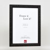 Efektní nástěnné zrcadlo dřevěný profil 94 černá 20x28 cm zrcadlo