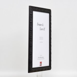 Efektní nástěnné zrcadlo dřevěný profil 94 černá 20x30 cm zrcadlo