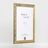 Efektní nástěnné zrcadlo dřevěný profil 94 zlatá 59,4x84,1 cm zrcadlo