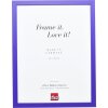 Zrcadlo na zeď s efektem dřevěného profilu top cube mirror purple 40x50 cm